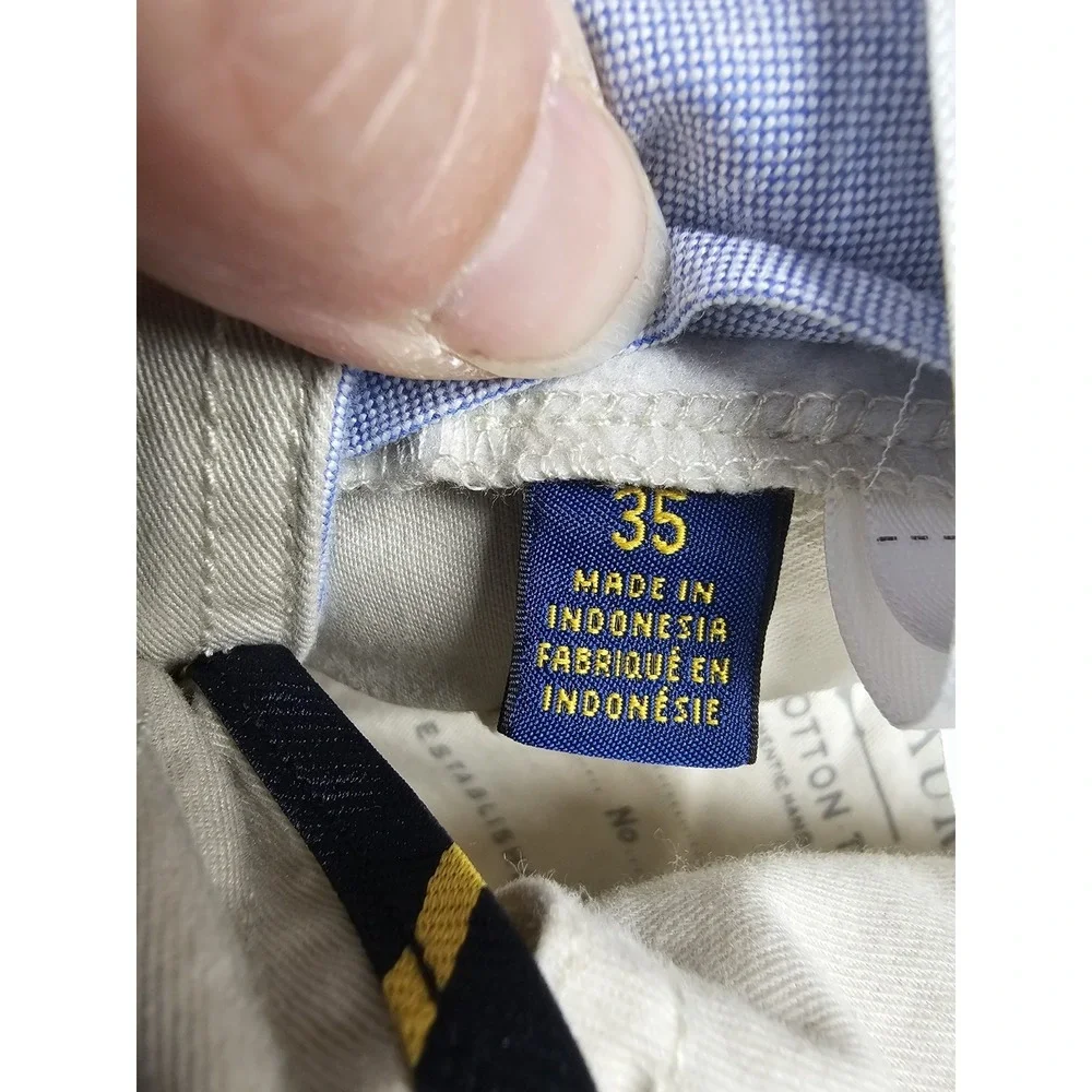 Vintage Polo Ralph Lauren Shorts Mens 35 Beige Classic Fit Chino Casual Preppy‎